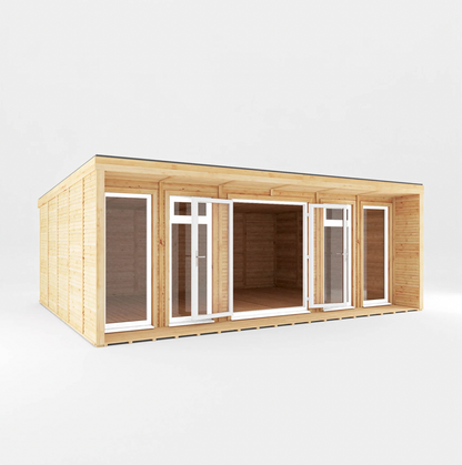 The 6m x 4m Creswell Insulated Garden Room with White UPVC (Windows & Doors) - Ornate Outbuildings 