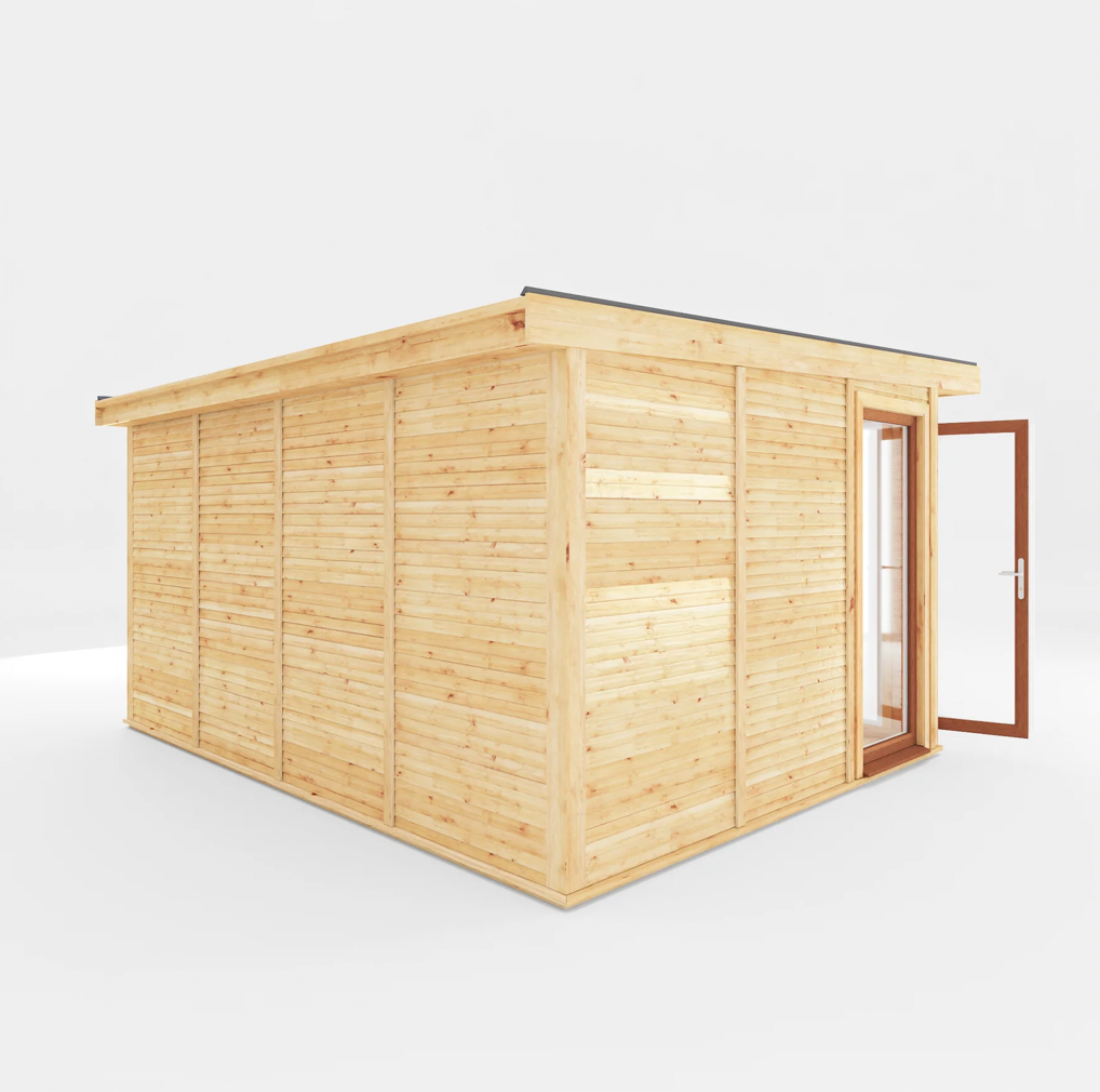 The 4m x 3m Edwinstowe Insulated Garden Room with Oak UPVC ( Windows & Doors) - Ornate Outbuildings 