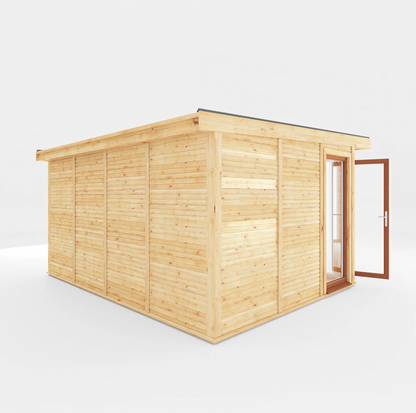 The 4m x 3m Edwinstowe Insulated Garden Room with Oak UPVC ( Windows & Doors) - Ornate Outbuildings 