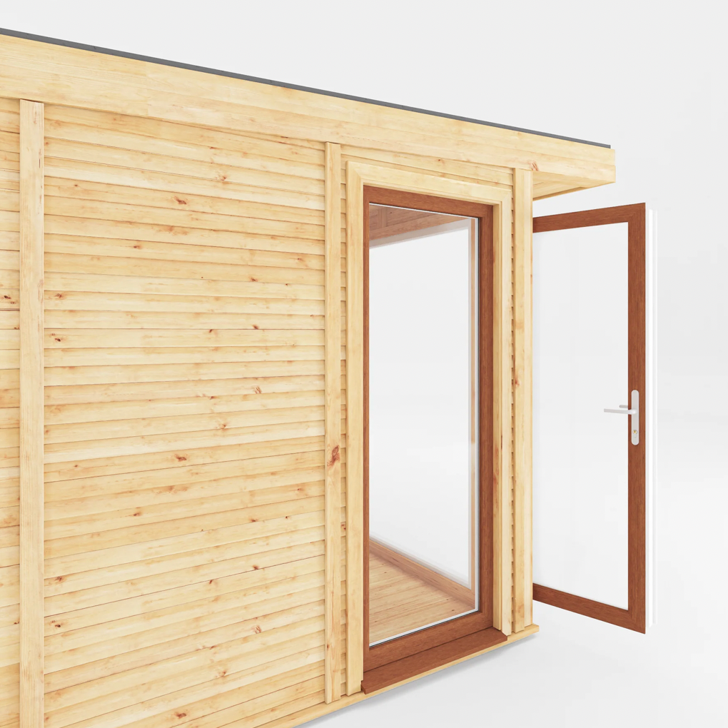 The 4m x 3m Edwinstowe Insulated Garden Room with Oak UPVC ( Windows & Doors) - Ornate Outbuildings 