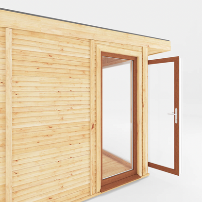 The 4m x 3m Edwinstowe Insulated Garden Room with Oak UPVC ( Windows & Doors) - Ornate Outbuildings 