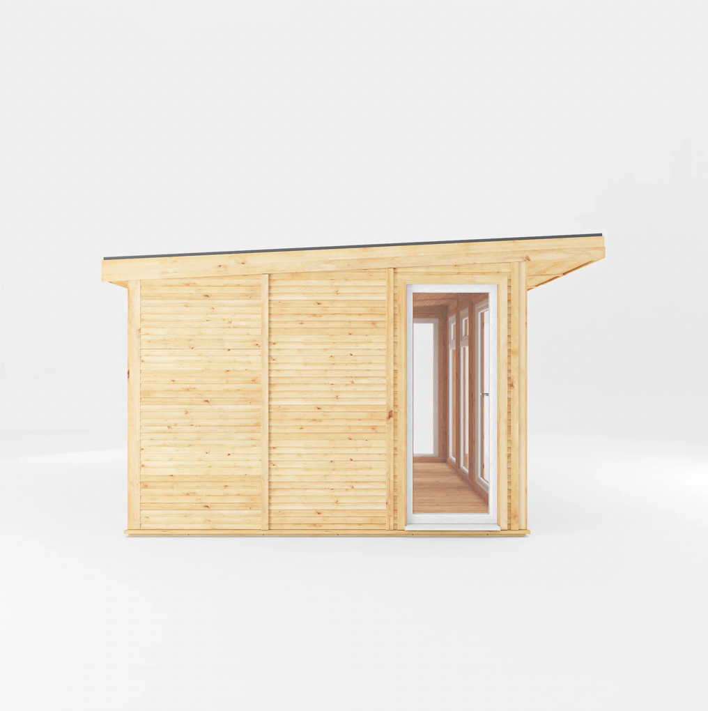 The 4m x 3m Edwinstowe Insulated Garden Room with White UPVC (Windows & Doors) - Ornate Outbuildings 