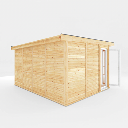 The 4m x 3m Edwinstowe Insulated Garden Room with White UPVC (Windows & Doors) - Ornate Outbuildings 