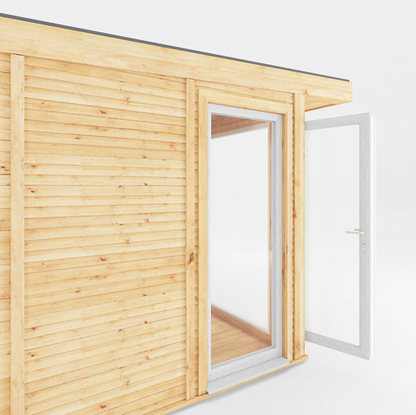 The 4m x 3m Edwinstowe Insulated Garden Room with White UPVC (Windows & Doors) - Ornate Outbuildings 