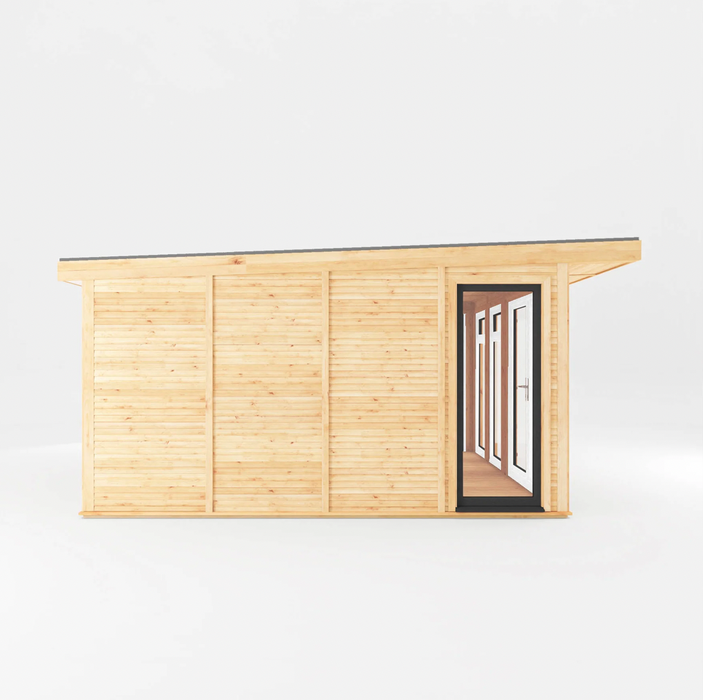 The 4m x 4m Edwinstowe Insulated Garden Room with Anthracite UPVC (Windows & Doors) - Ornate Outbuildings 