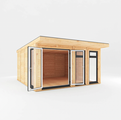 The 4m x 4m Edwinstowe Insulated Garden Room with Anthracite UPVC (Windows & Doors) - Ornate Outbuildings 