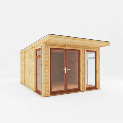 The Edwinstowe Insulated Garden Room 3m x 4m with Oak UPVC ( Windows & Doors ) - Ornate Outbuildings 