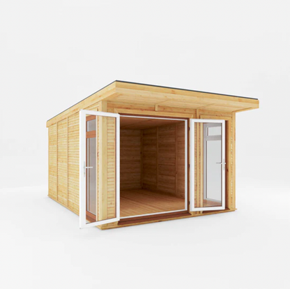 The Edwinstowe Insulated Garden Room 3m x 4m with Oak UPVC ( Windows & Doors ) - Ornate Outbuildings 