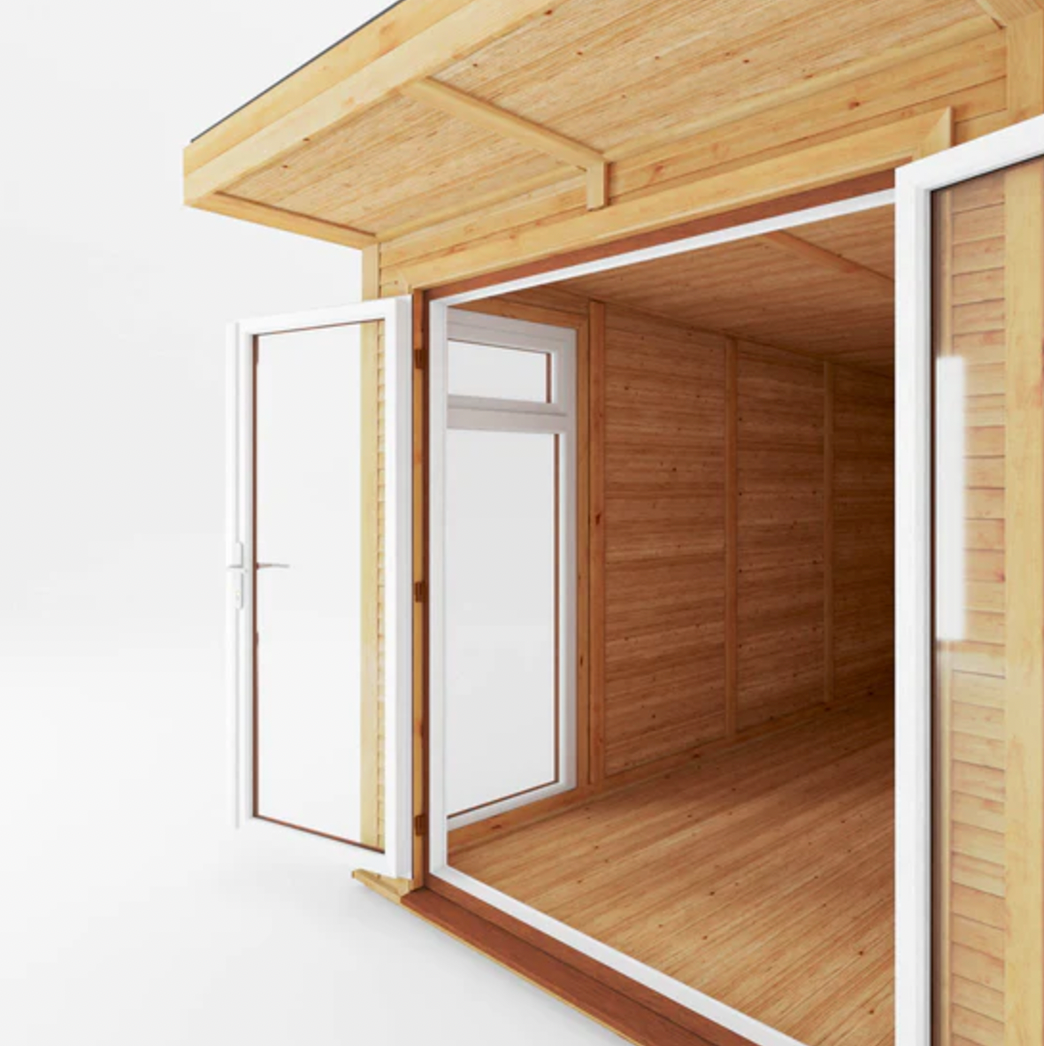 The Edwinstowe Insulated Garden Room 3m x 4m with Oak UPVC ( Windows & Doors ) - Ornate Outbuildings 