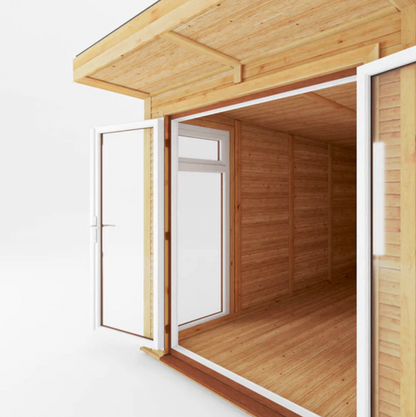 The Edwinstowe Insulated Garden Room 3m x 4m with Oak UPVC ( Windows & Doors ) - Ornate Outbuildings 