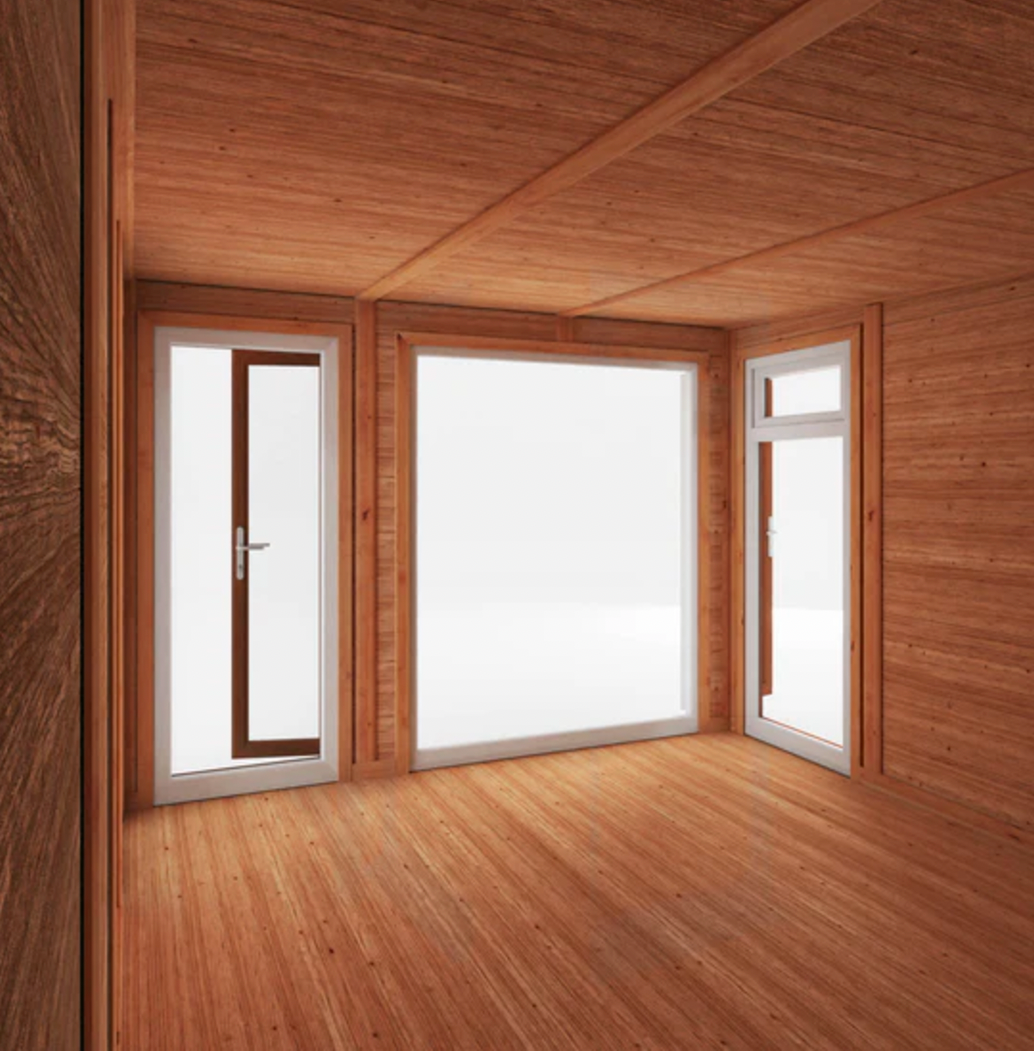 The Edwinstowe Insulated Garden Room 3m x 4m with Oak UPVC ( Windows & Doors ) - Ornate Outbuildings 