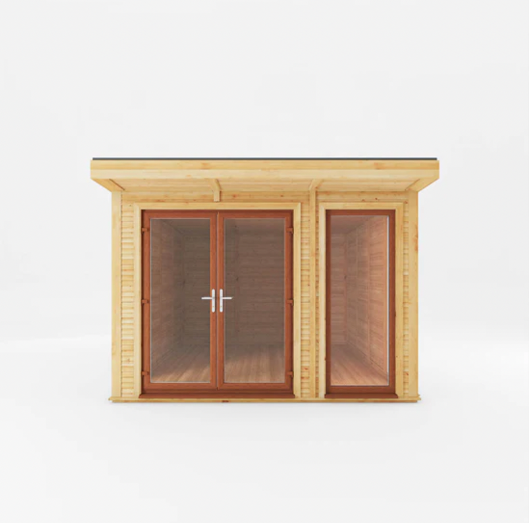 The Edwinstowe Insulated Garden Room 3m x 4m with Oak UPVC ( Windows & Doors ) - Ornate Outbuildings 