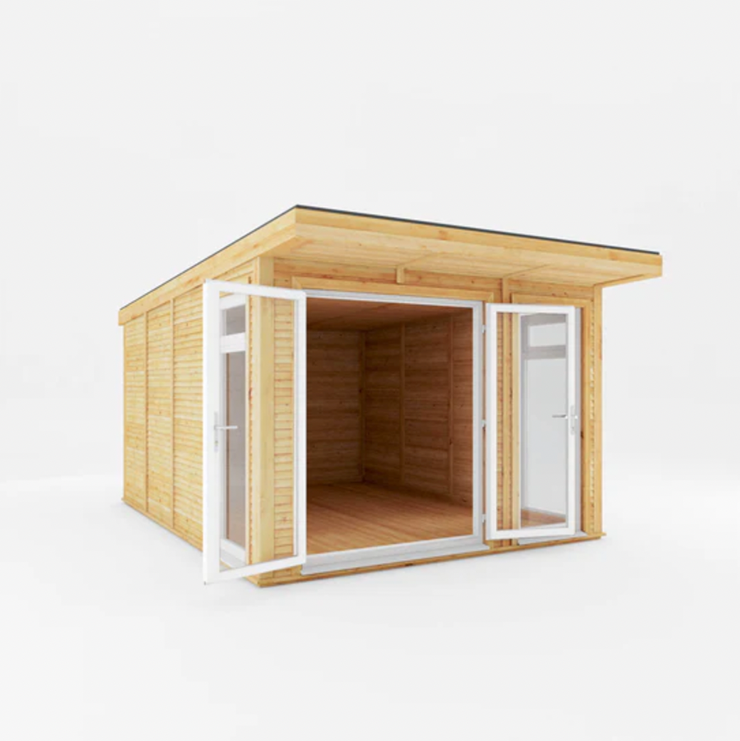 The Edwinstowe Insulated Garden Room 3m x 4m with White UPVC (Windows & Doors ) - Ornate Outbuildings 