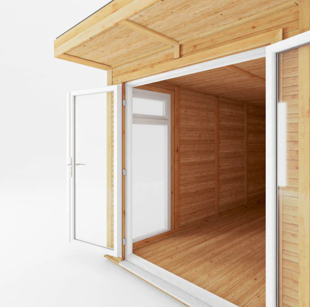 The Edwinstowe Insulated Garden Room 3m x 4m with White UPVC (Windows & Doors ) - Ornate Outbuildings 