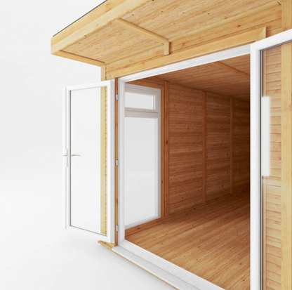 The Edwinstowe Insulated Garden Room 3m x 4m with White UPVC (Windows & Doors ) - Ornate Outbuildings 