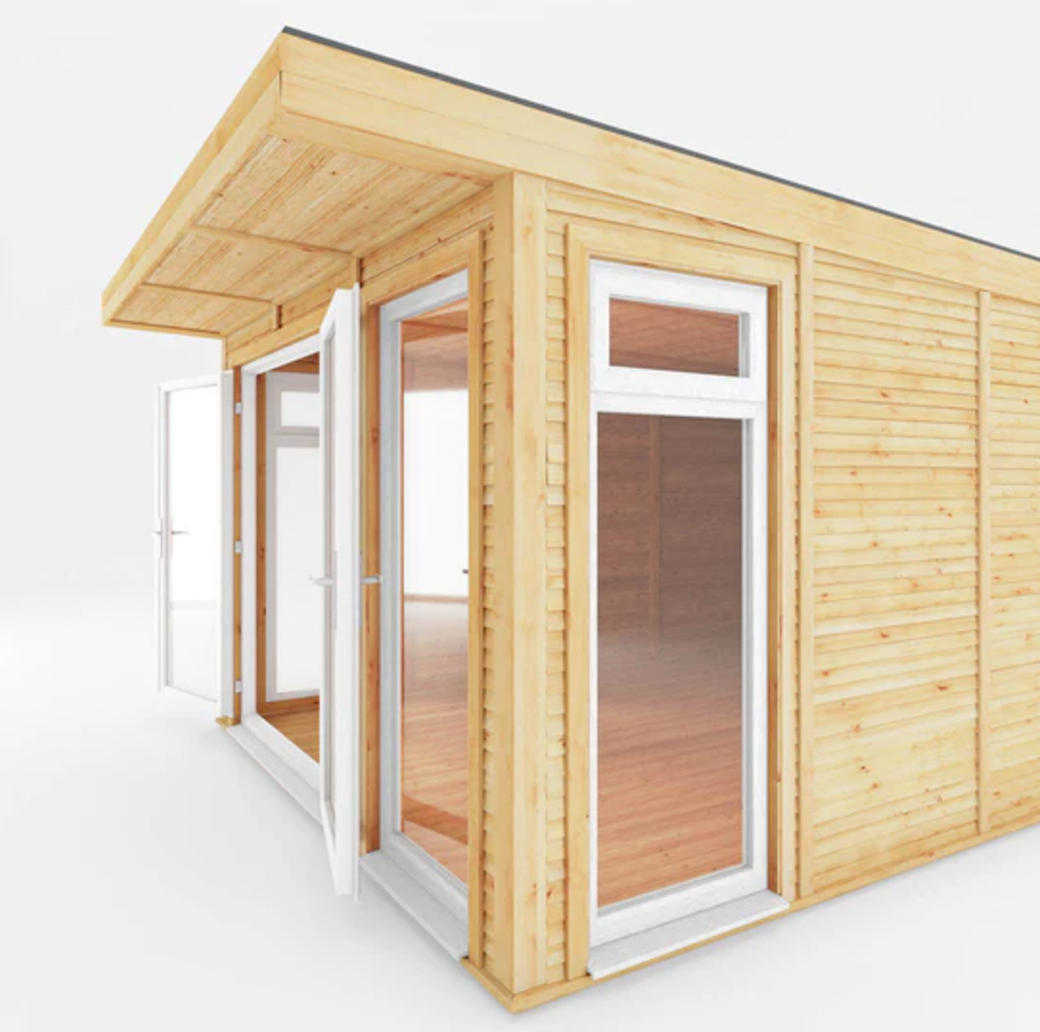 The Edwinstowe Insulated Garden Room 3m x 4m with White UPVC (Windows & Doors ) - Ornate Outbuildings 