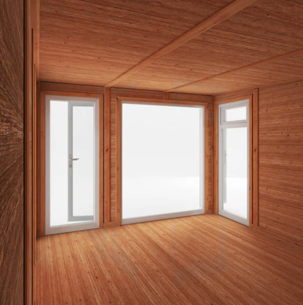 The Edwinstowe Insulated Garden Room 3m x 4m with White UPVC (Windows & Doors ) - Ornate Outbuildings 