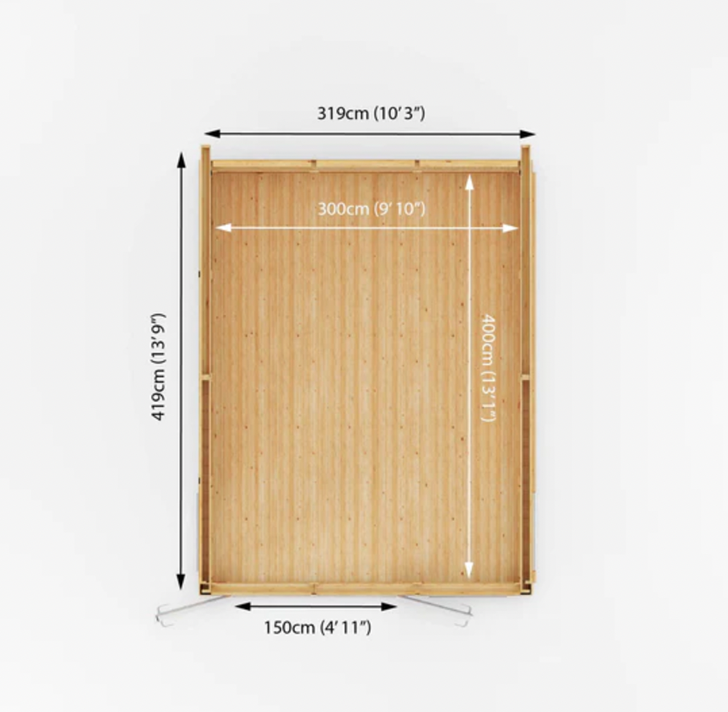 The Edwinstowe Insulated Garden Room 3m x 4m with White UPVC (Windows & Doors ) - Ornate Outbuildings 
