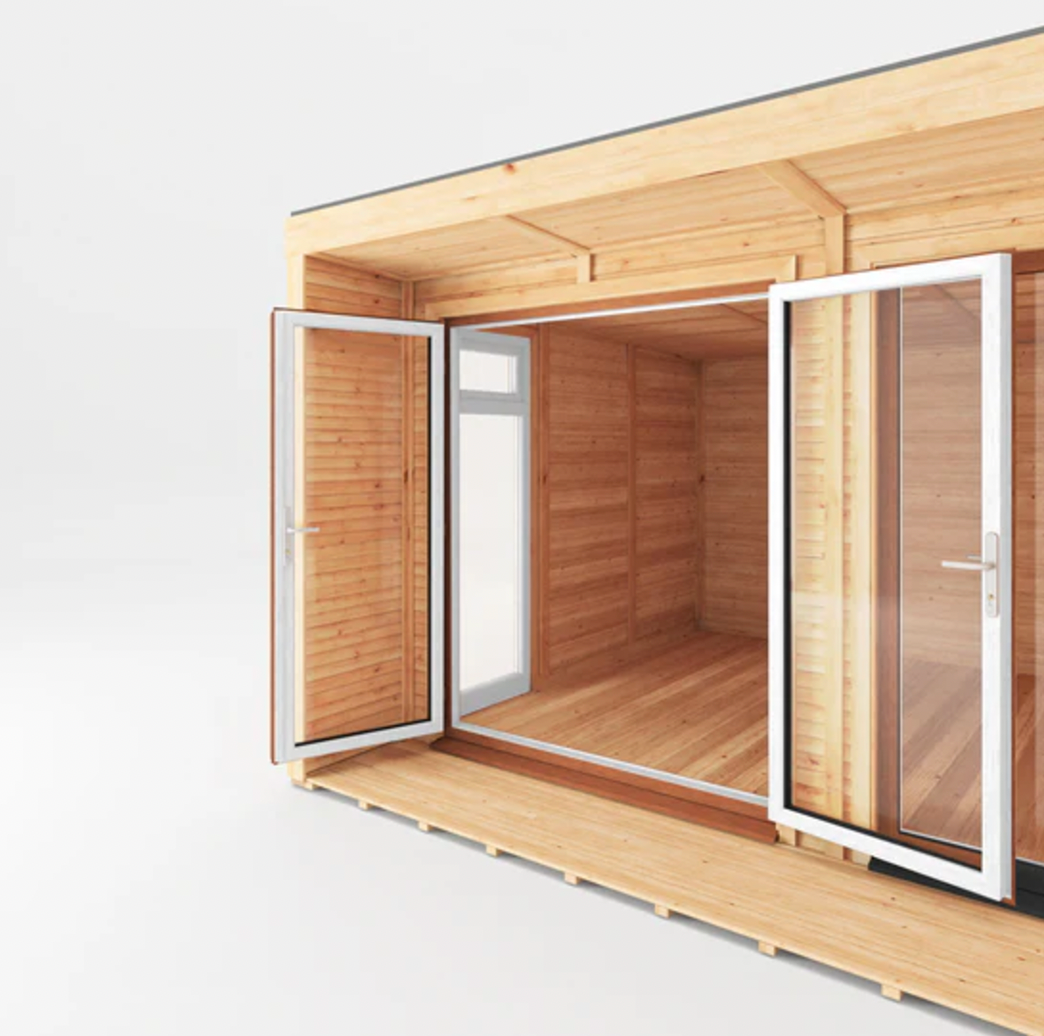 The 5m x 3m Edwinstowe Insulated Garden Room with Oak UPVC (Windows & Doors) - Ornate Outbuildings 