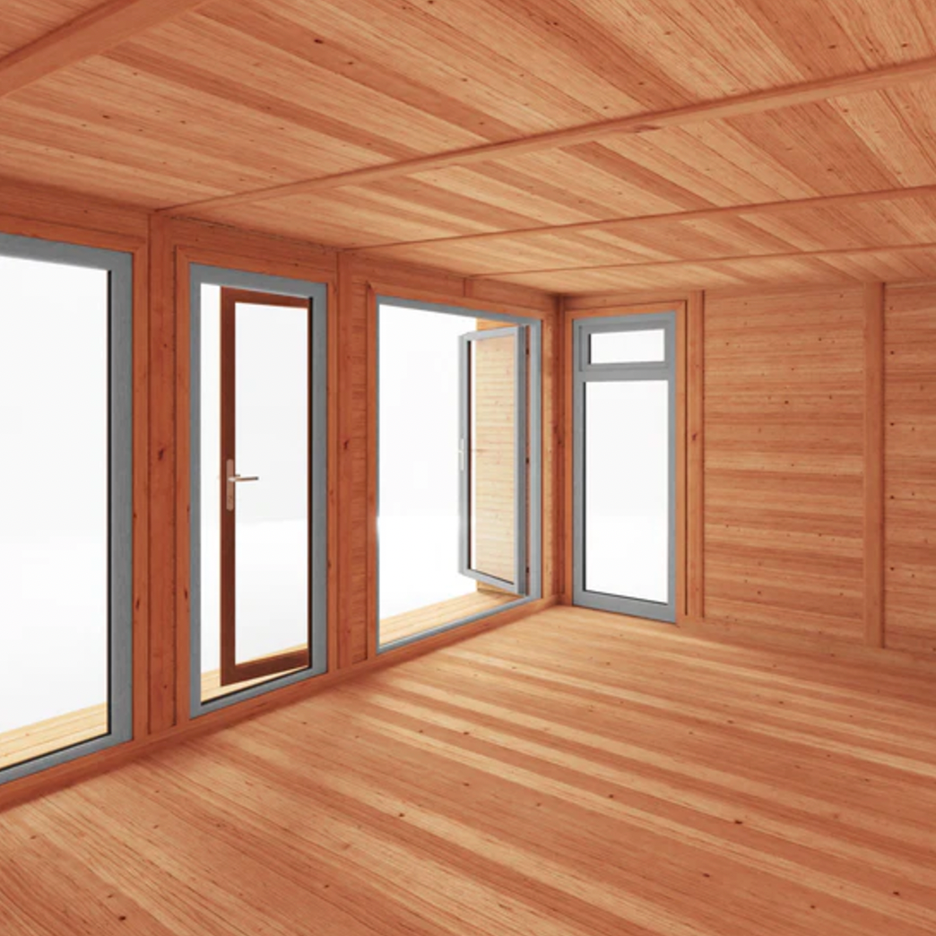 The 5m x 3m Edwinstowe Insulated Garden Room with Oak UPVC (Windows & Doors) - Ornate Outbuildings 