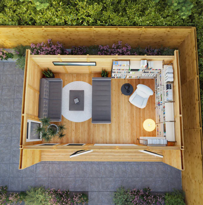 The 5m x 3m Edwinstowe Insulated Garden Room with Anthracite UPVC (Windows & Doors) - Ornate Outbuildings 