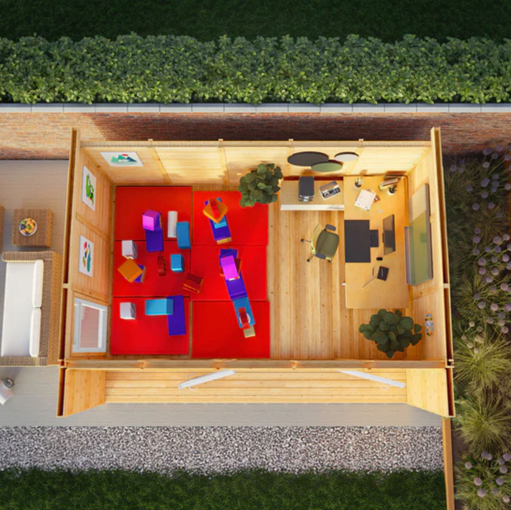 The 5m x 3m Edwinstowe Insulated Garden Room with White UPVC ( Windows & Doors) - Ornate Outbuildings 