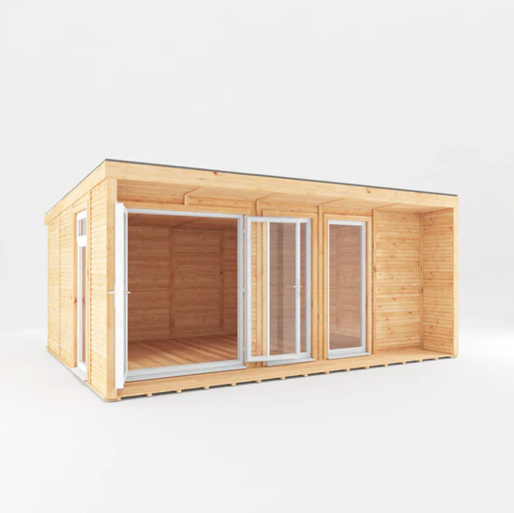 The 5m x 3m Edwinstowe Insulated Garden Room with White UPVC ( Windows & Doors) - Ornate Outbuildings 