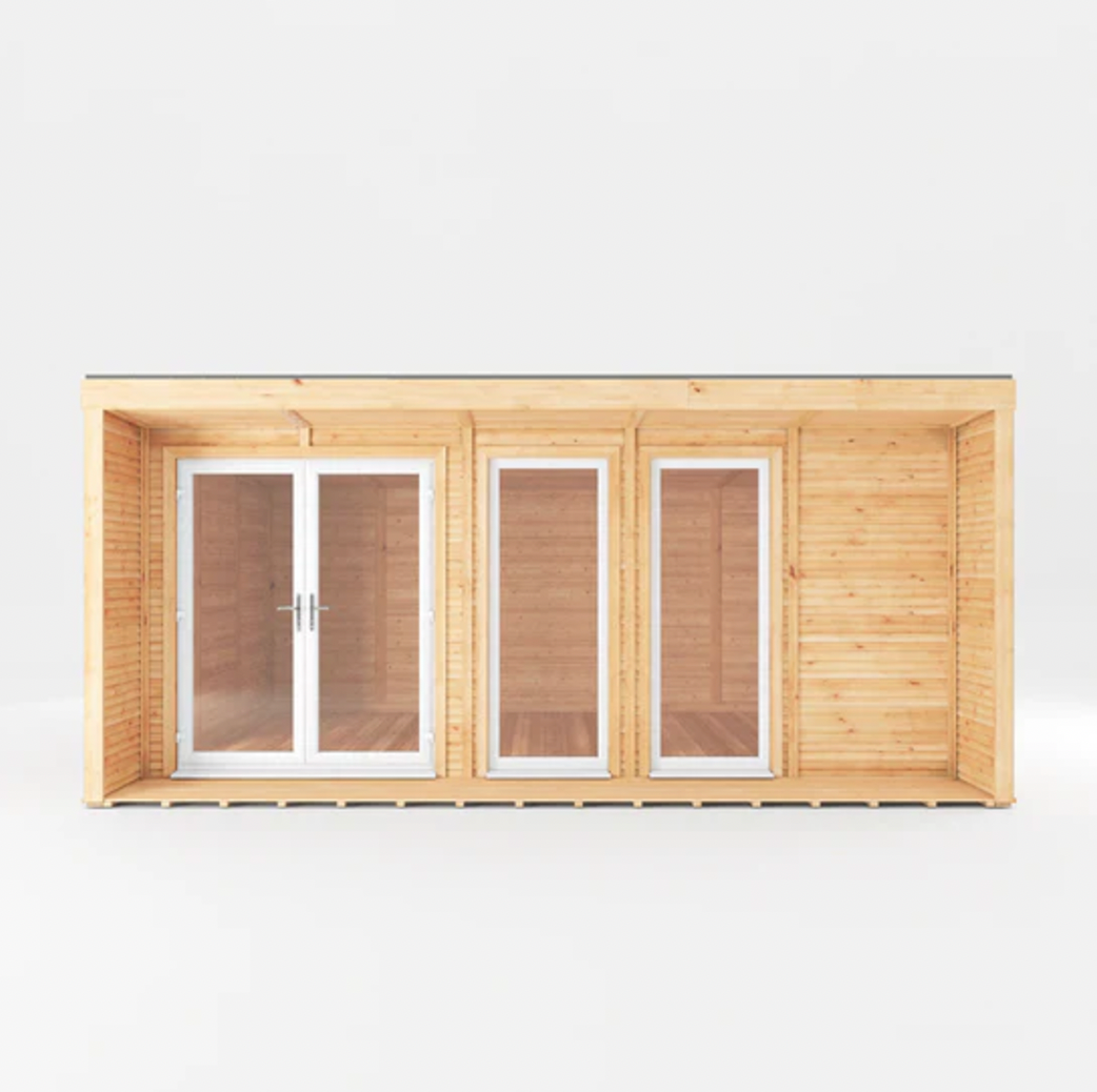 The 5m x 3m Edwinstowe Insulated Garden Room with White UPVC ( Windows & Doors) - Ornate Outbuildings 