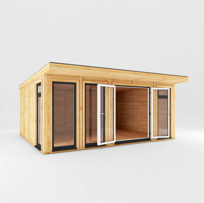 The Edwinstowe Insulated Garden Room 5m x 4m with Anthracite UPVC (Windows & Doors) - Ornate Outbuildings 