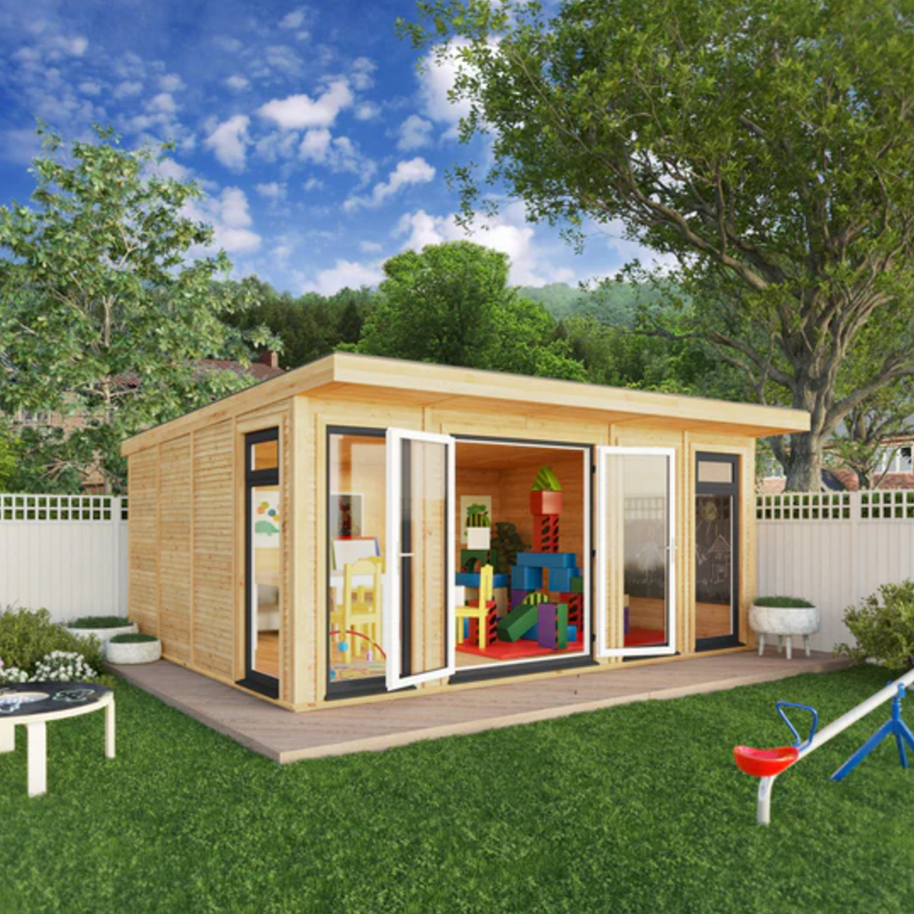 The Edwinstowe Insulated Garden Room 5m x 4m with Anthracite UPVC (Windows & Doors) - Ornate Outbuildings 