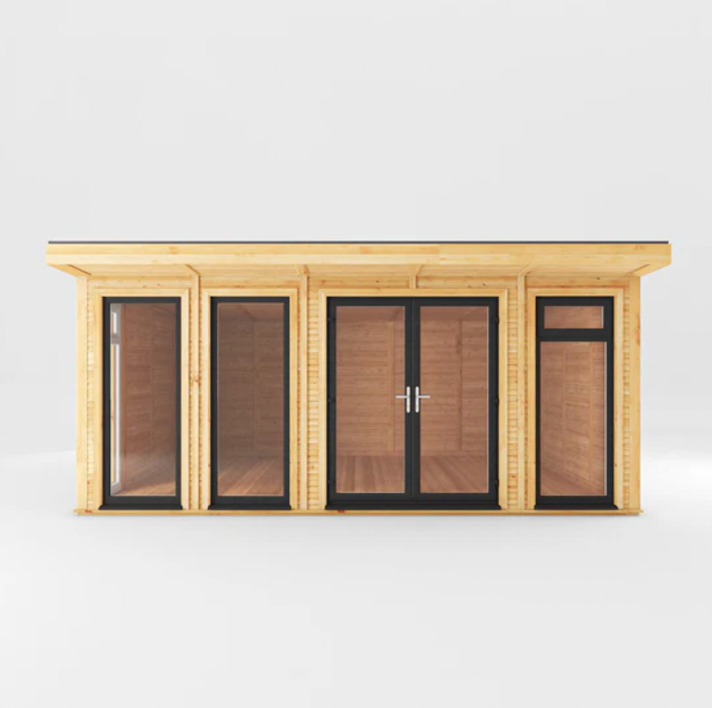 The Edwinstowe Insulated Garden Room 5m x 4m with Anthracite UPVC (Windows & Doors) - Ornate Outbuildings 