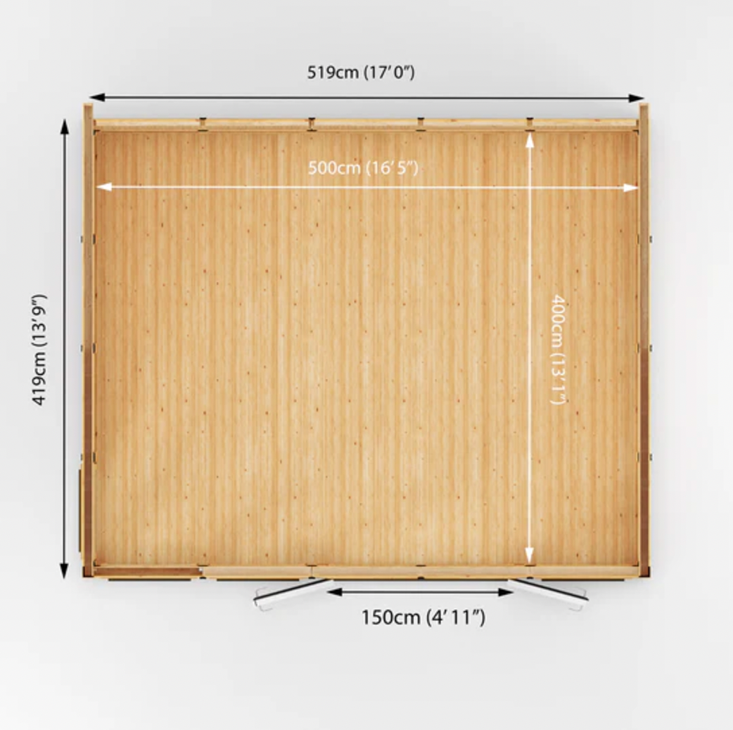The Edwinstowe Insulated Garden Room 5m x 4m with Anthracite UPVC (Windows & Doors) - Ornate Outbuildings 