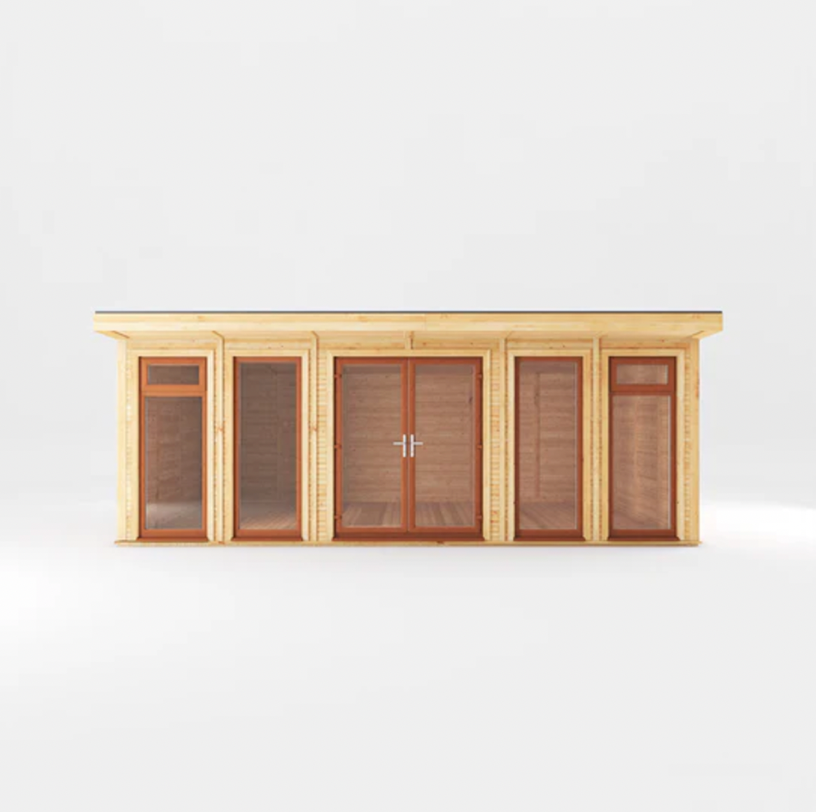 The Edwinstowe Insulated Garden Room 6m x 4m with Oak UPVC (Windows & Doors) - Ornate Outbuildings 