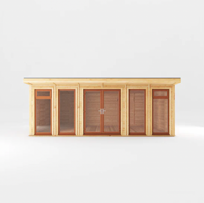 The Edwinstowe Insulated Garden Room 6m x 4m with Oak UPVC (Windows & Doors) - Ornate Outbuildings 