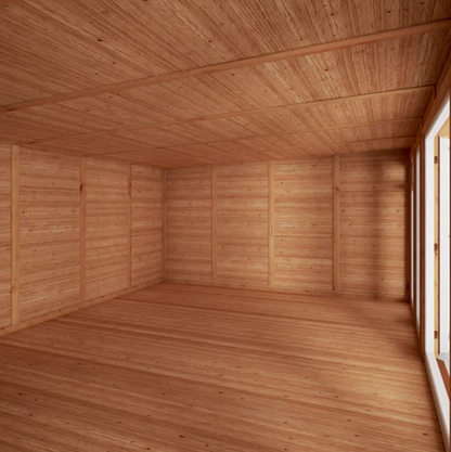 The Edwinstowe Insulated Garden Room 6m x 4m with Oak UPVC (Windows & Doors) - Ornate Outbuildings 