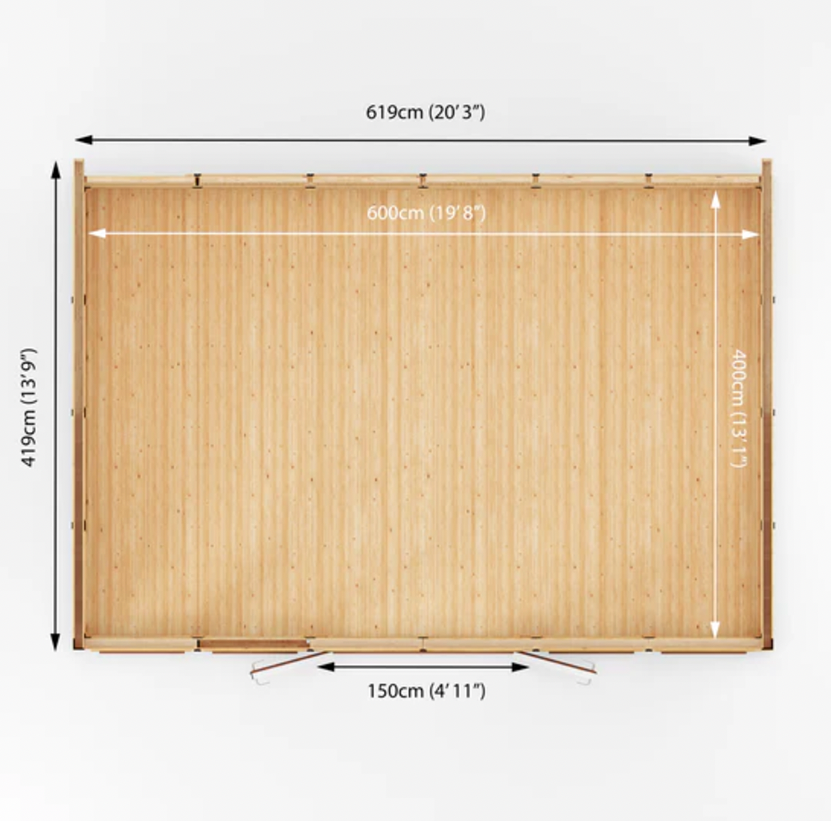 The Edwinstowe Insulated Garden Room 6m x 4m with Oak UPVC (Windows & Doors) - Ornate Outbuildings 