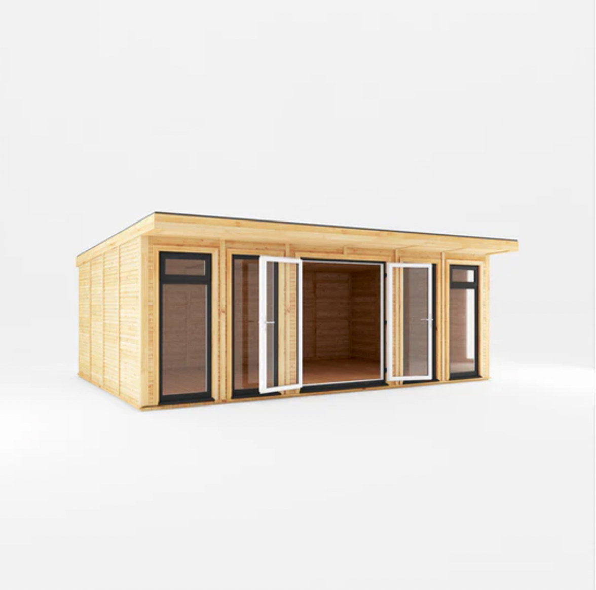 The Edwinstowe Insulated Garden Room 6m x 4m with Anthracite UPVC (Windows & Doors) - Ornate Outbuildings 