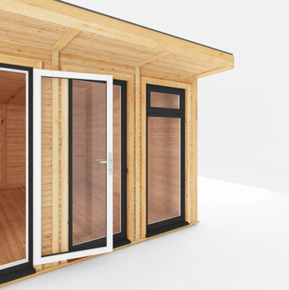 The Edwinstowe Insulated Garden Room 6m x 4m with Anthracite UPVC (Windows & Doors) - Ornate Outbuildings 