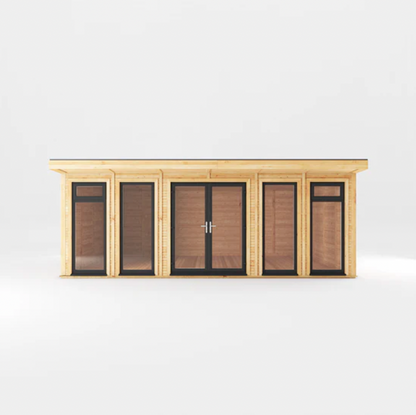 The Edwinstowe Insulated Garden Room 6m x 4m with Anthracite UPVC (Windows & Doors) - Ornate Outbuildings 