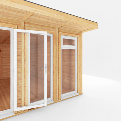 The Edwinstowe Insulated Garden Room 6m x 4m with White UPVC (Windows & Doors) - Ornate Outbuildings 