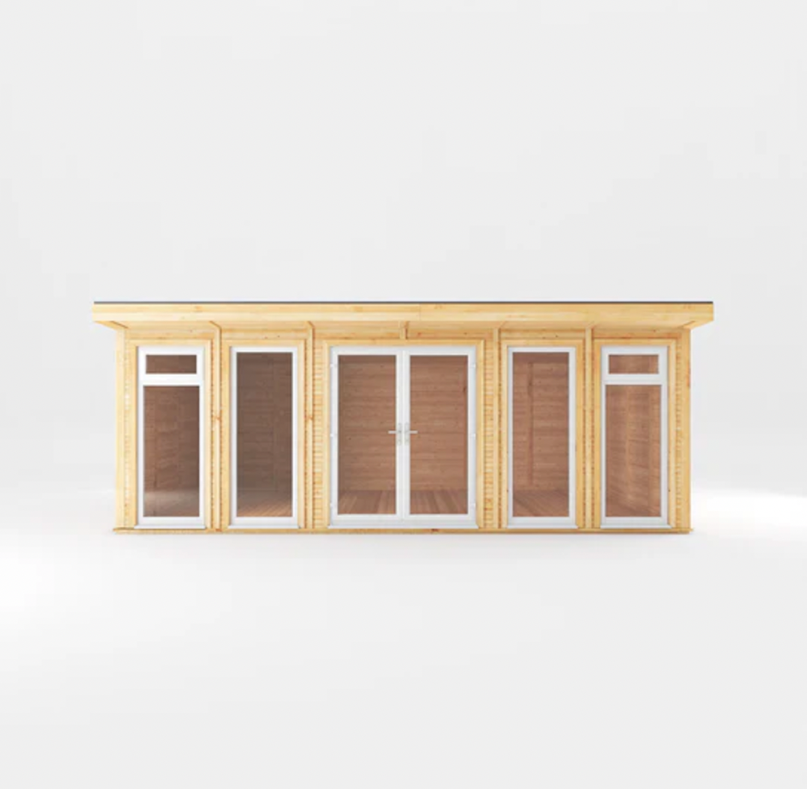 The Edwinstowe Insulated Garden Room 6m x 4m with White UPVC (Windows & Doors) - Ornate Outbuildings 