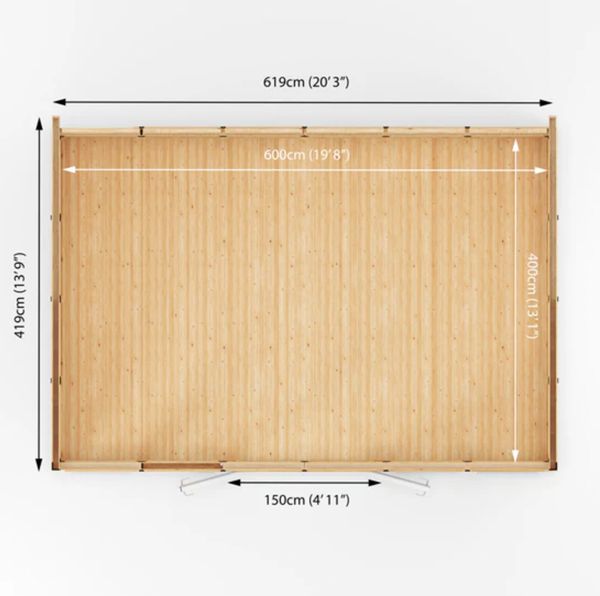 The Edwinstowe Insulated Garden Room 6m x 4m with White UPVC (Windows & Doors) - Ornate Outbuildings 