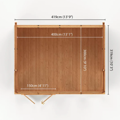 The Edwinstowe Insulated Garden Room 4m x 3m - Ornate Outbuildings 