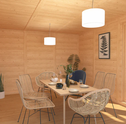 The Edwinstowe Insulated Garden Room 6m x 3m - Ornate Outbuildings 