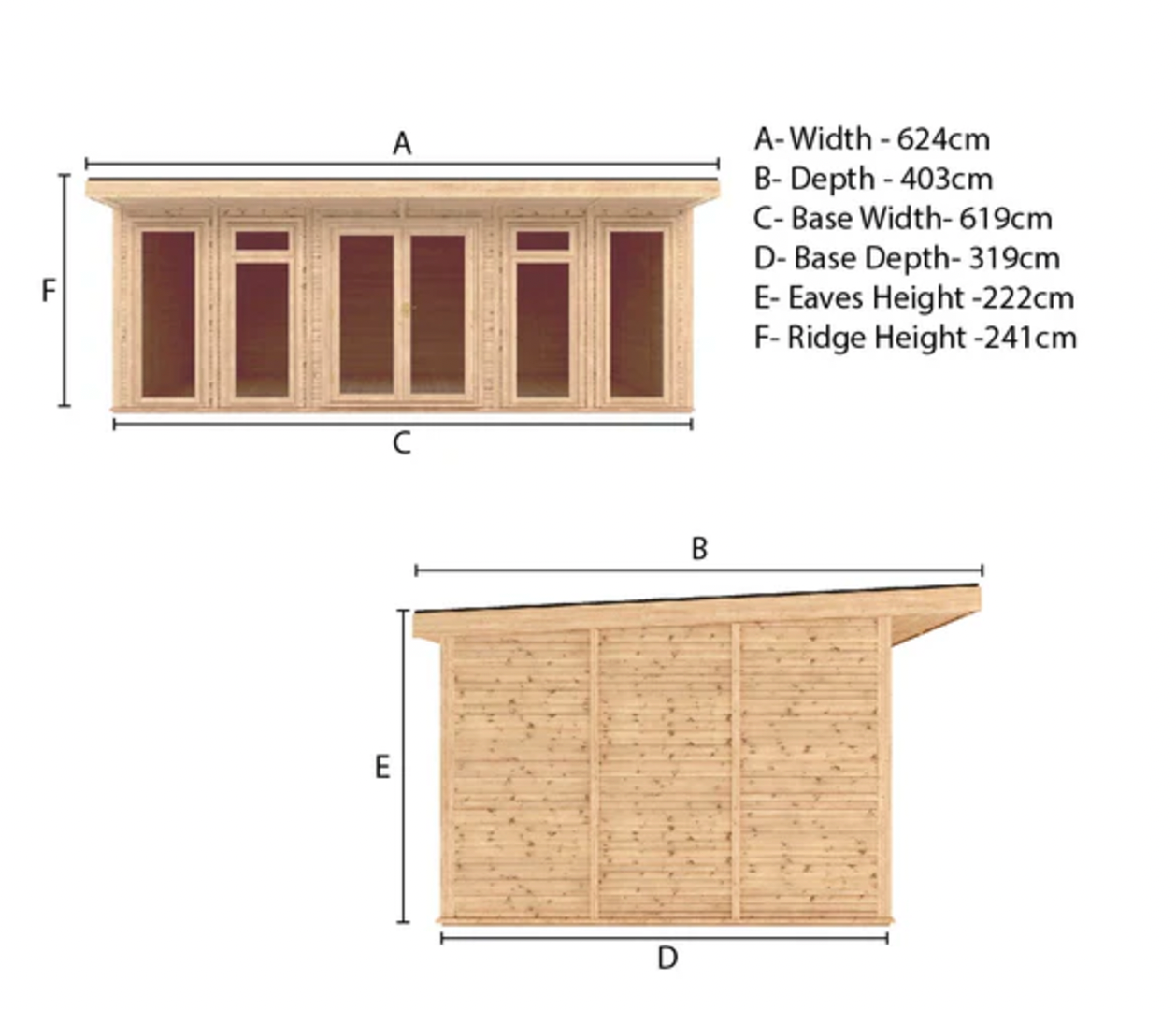 The Edwinstowe Insulated Garden Room 6m x 3m - Ornate Outbuildings 