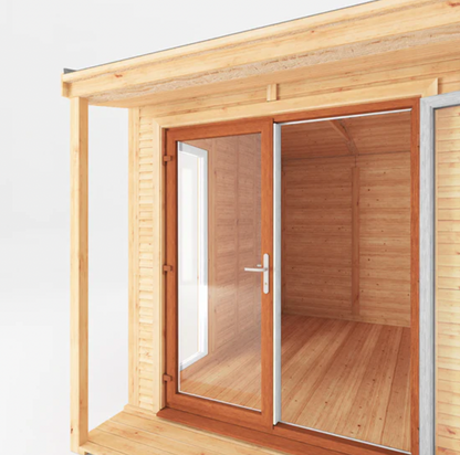 The 4m x 3m Thoresby Insulated Garden Room with Oak UPVC ( Windows & Doors ) - Ornate Outbuildings 