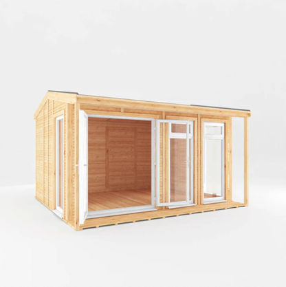 The 4m x 3m Thoresby Insulated Garden Room with White UPVC (Windows & Doors) - Ornate Outbuildings 