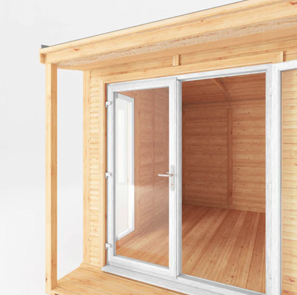 The 4m x 3m Thoresby Insulated Garden Room with White UPVC (Windows & Doors) - Ornate Outbuildings 