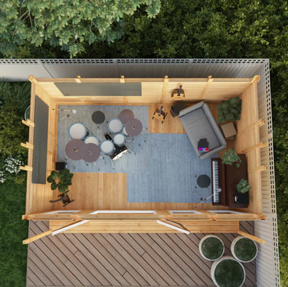 The 5m x 3m Thoresby Insulated Garden Room with Oak UPVC (Windows & Doors) - Ornate Outbuildings 