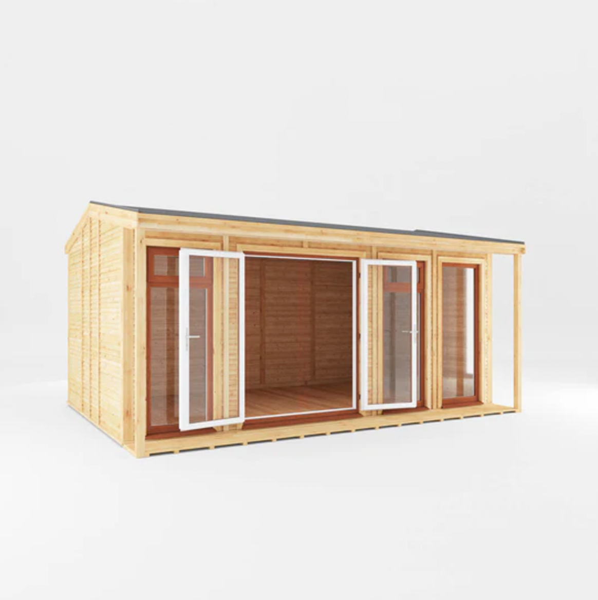 The 5m x 3m Thoresby Insulated Garden Room with Oak UPVC (Windows & Doors) - Ornate Outbuildings 